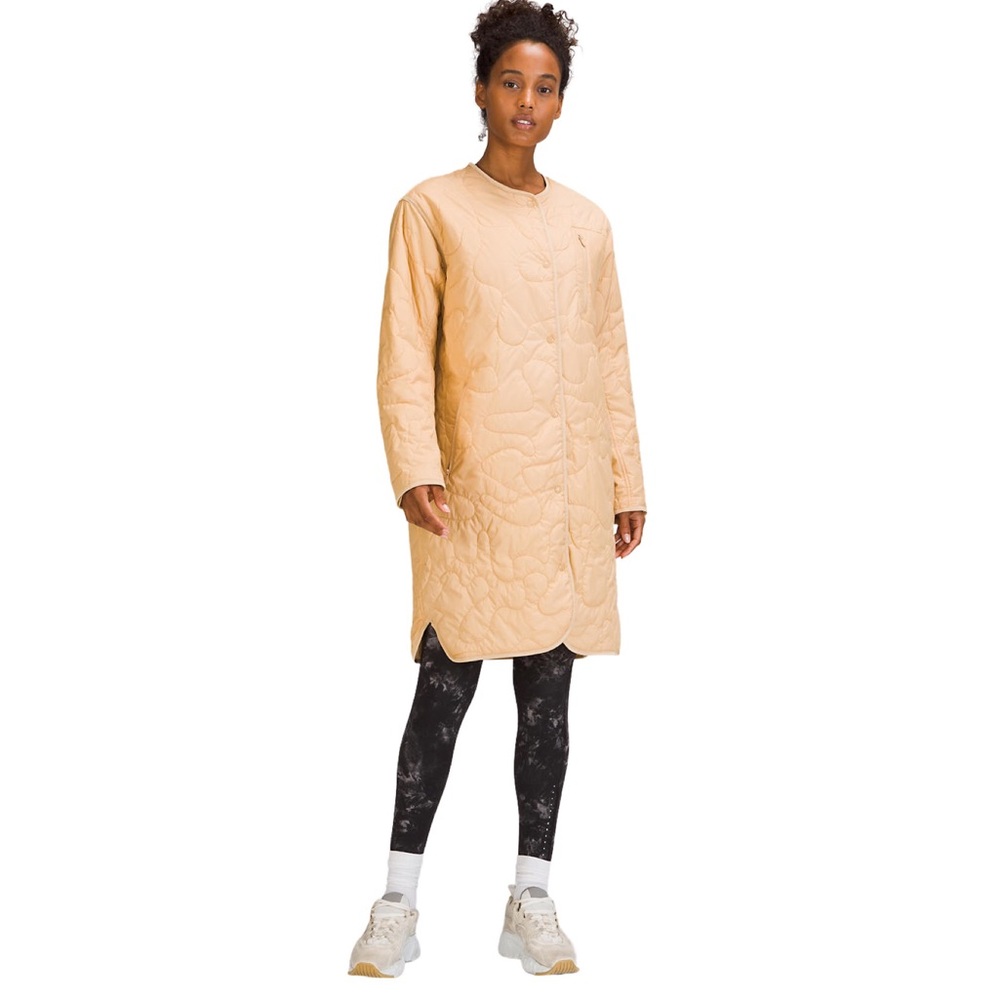 lululemon athletica Tan Quilted Coat